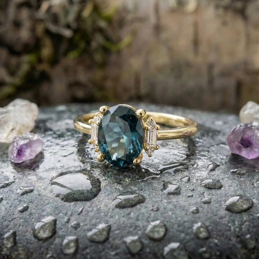 Elegant Oval Sapphire Ring