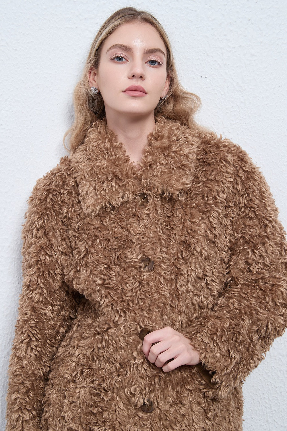 Warm Button Notched Collar Coat
