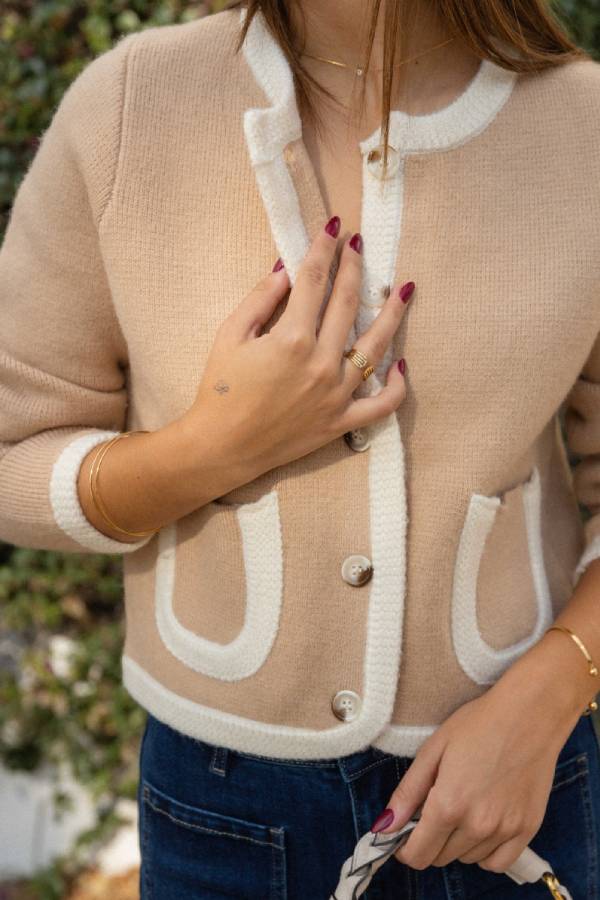 Selena Beige Cardigan