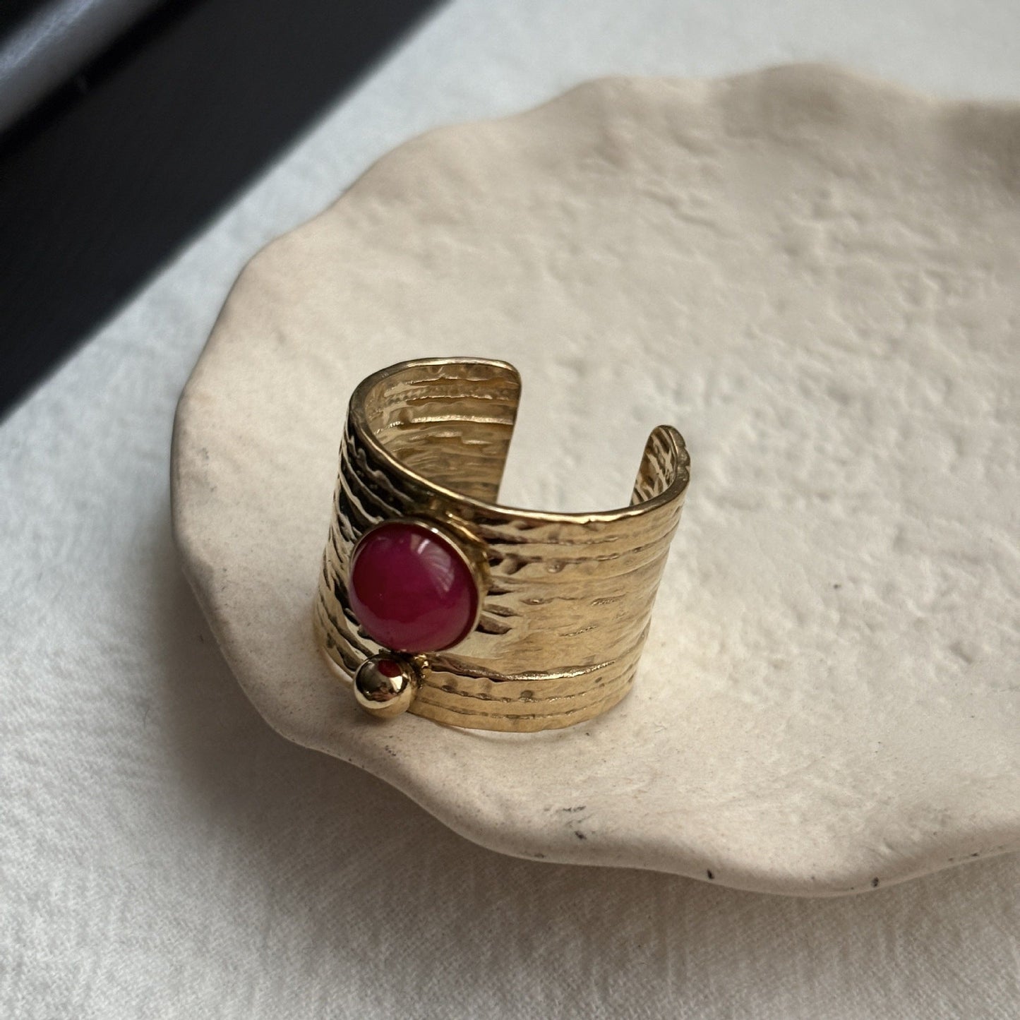 Vintage Ruby Cuff Ring