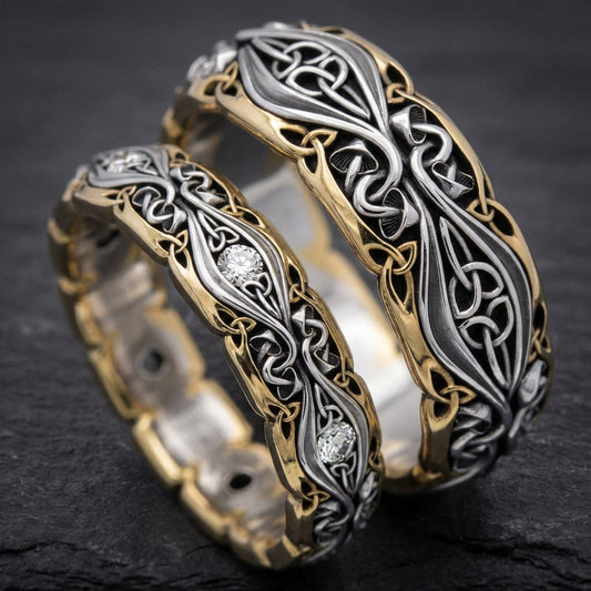 Vintage Couple Gold & Silver Ring