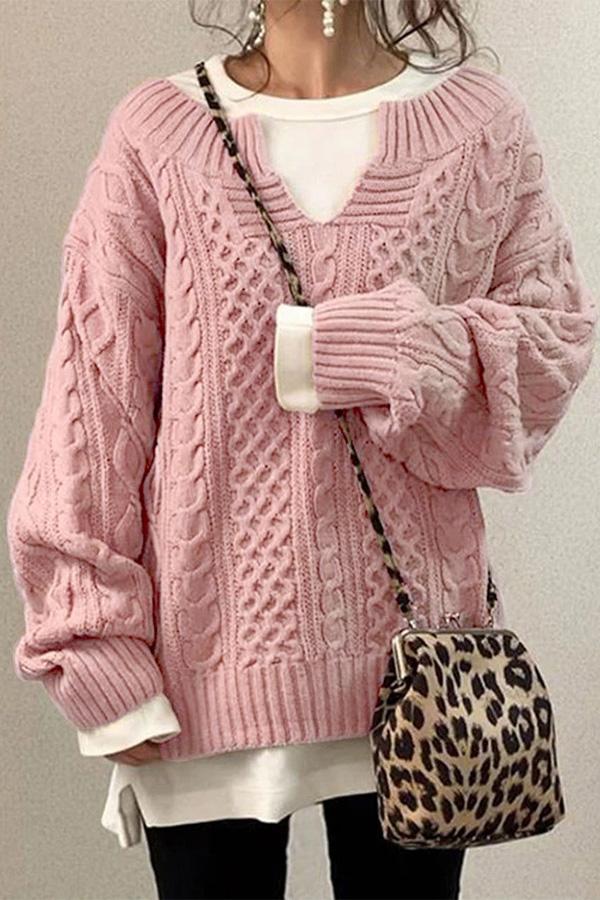 Pattern Knit Sweater