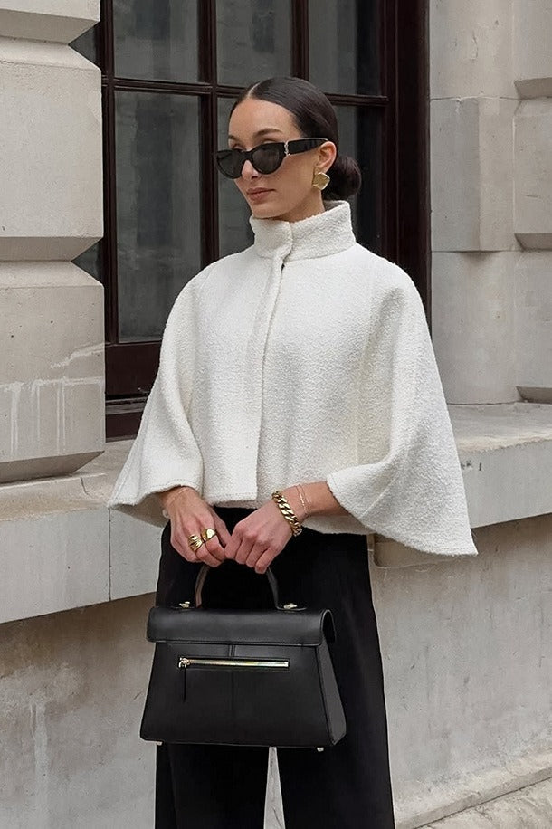 High Collar Short Cape Coat