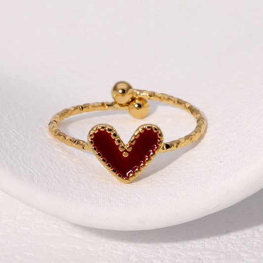 Romantic Red Heart Ring