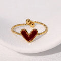 Romantic Red Heart Ring