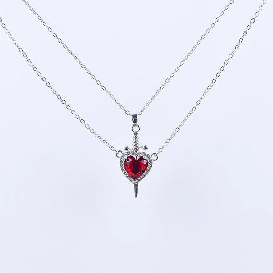 Romantic Red Heart Necklace