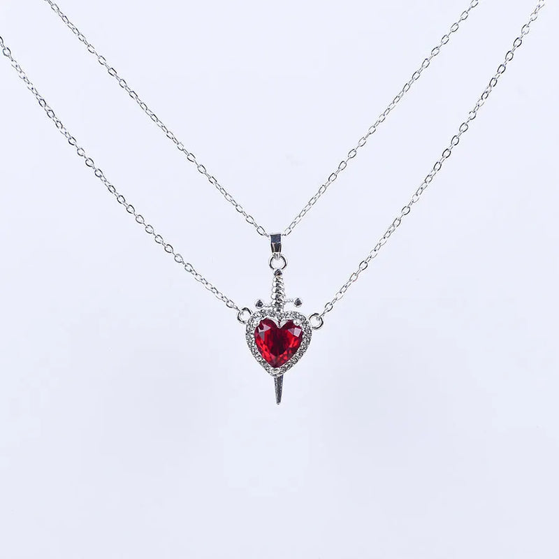 Romantic Red Heart Necklace