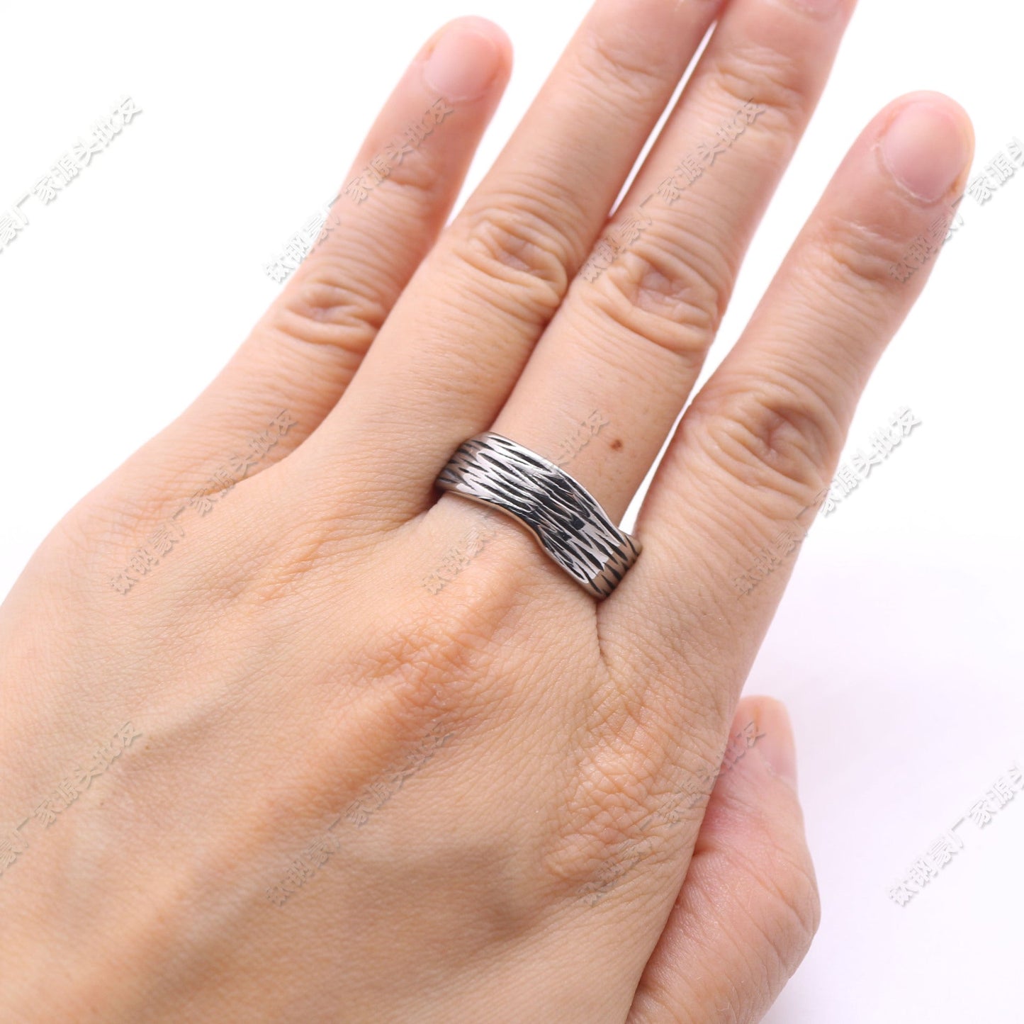 Textured Silver Ring