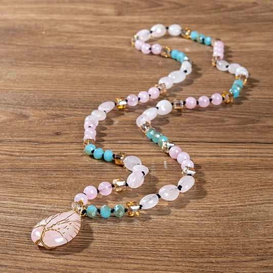 Handmade Rose Quartz Necklace