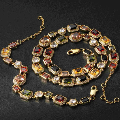 Bold Stainless Steel Necklace Bracelet