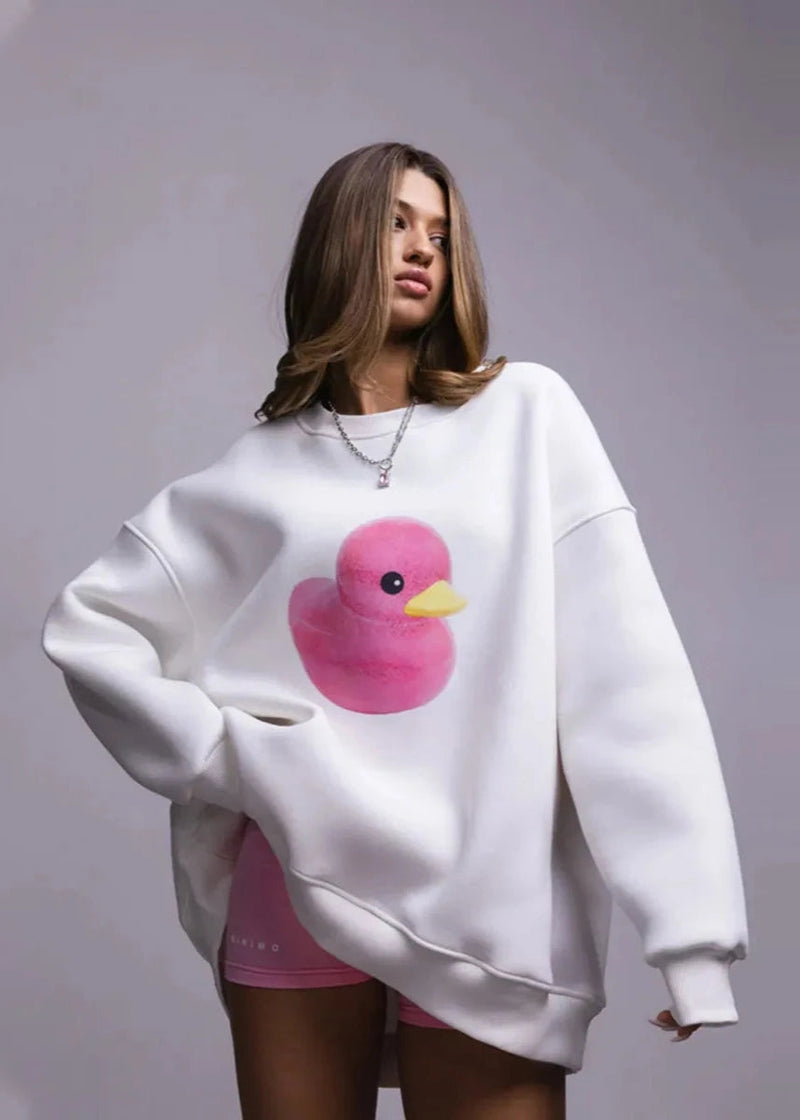 Charming Duck Graphic Sweater