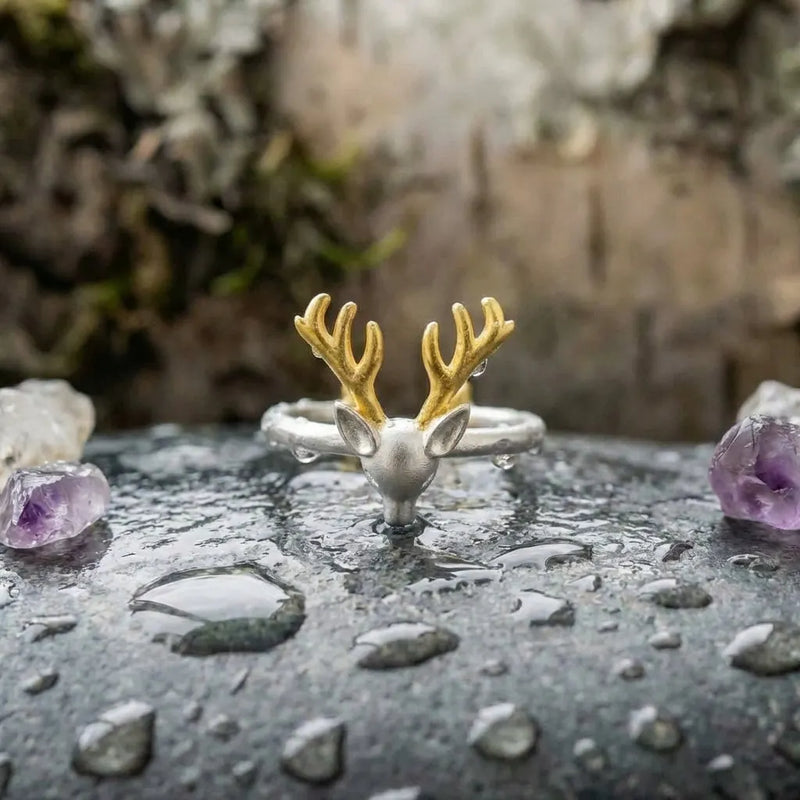 Elegant Deer Antler Ring