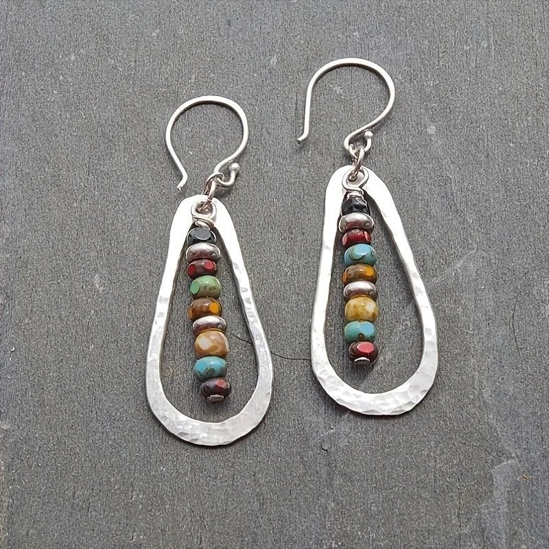 Vintage Beaded Teardrop Earrings