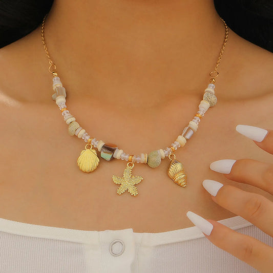 Beaded Starfish Necklace