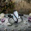 Vintage Black & Opal Twist Ring