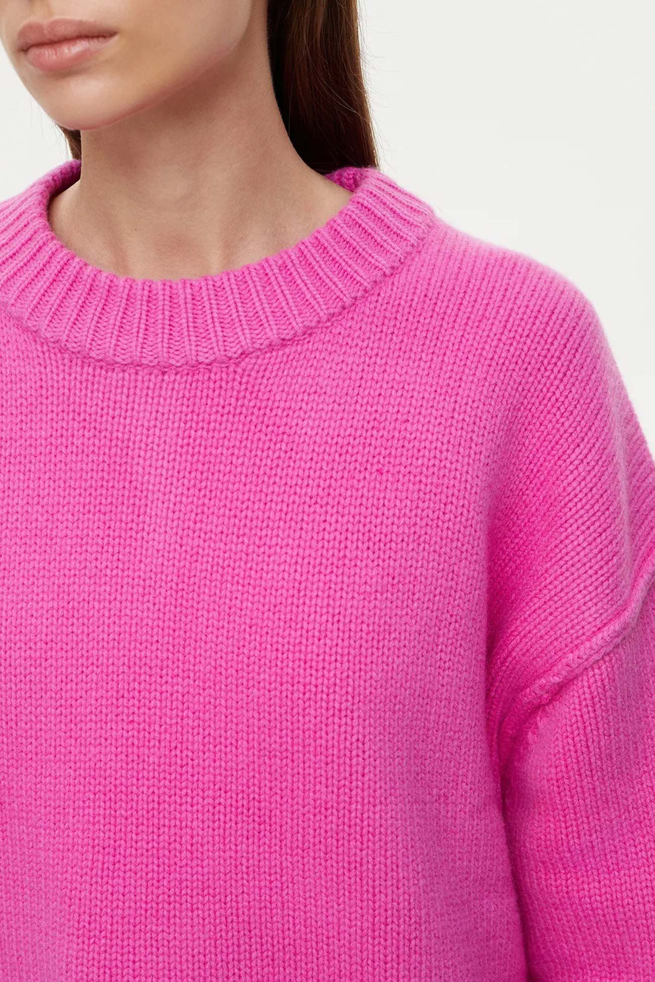 Round Neck Color Pullover Sweater