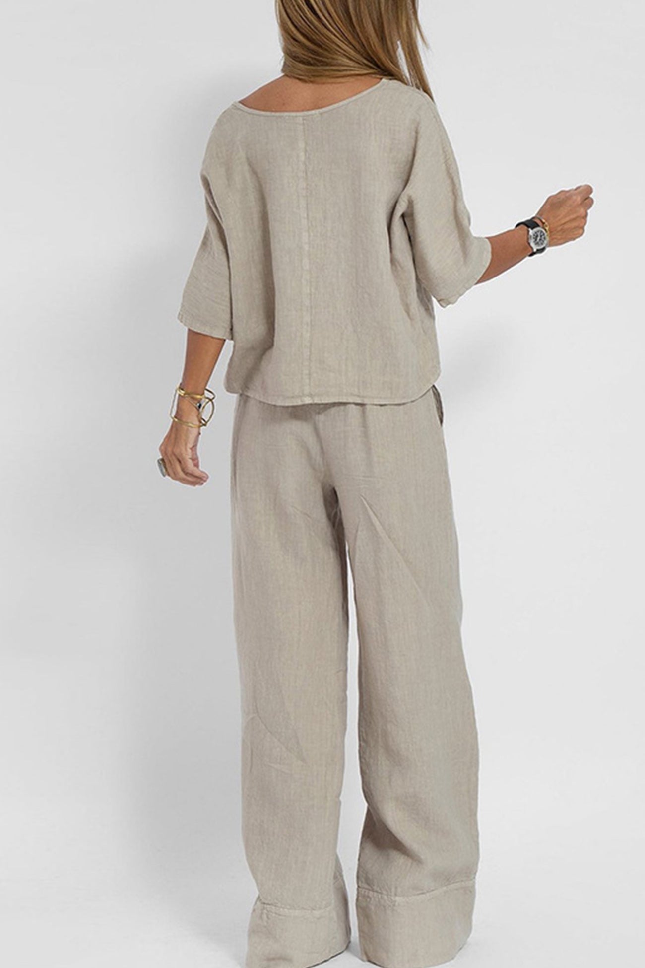 Color Half Sleeve Cotton Shirt Pants Set