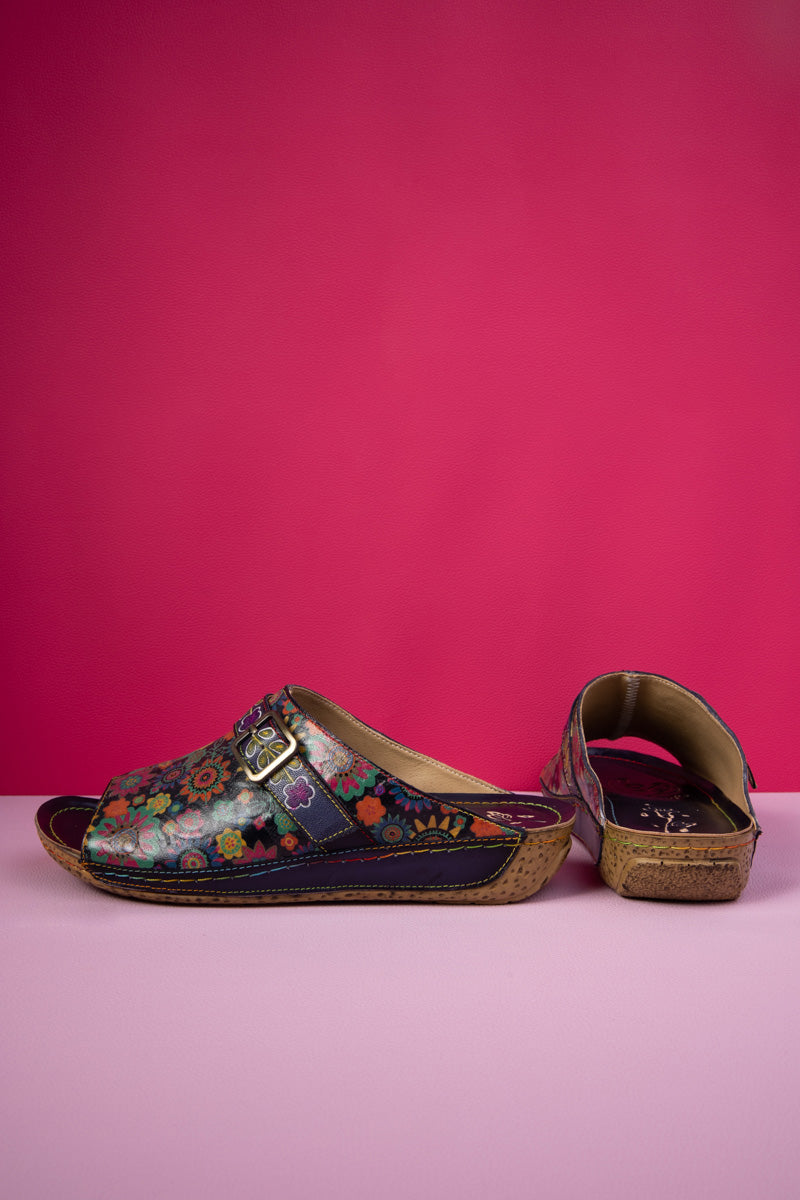 Soffia | Elsinore Printed Leather Sandal