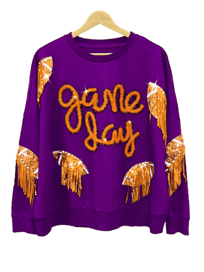 Game Day Super Bowl Sequins Sweater