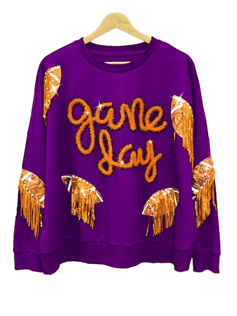 Game Day Super Bowl Sequins Sweater