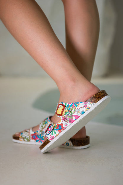 Maibulun | Lovey Dovey Printed Double Strap Sandal