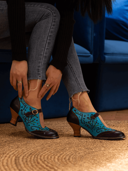 Soffia | Picking Petals Perforated Leather Pump