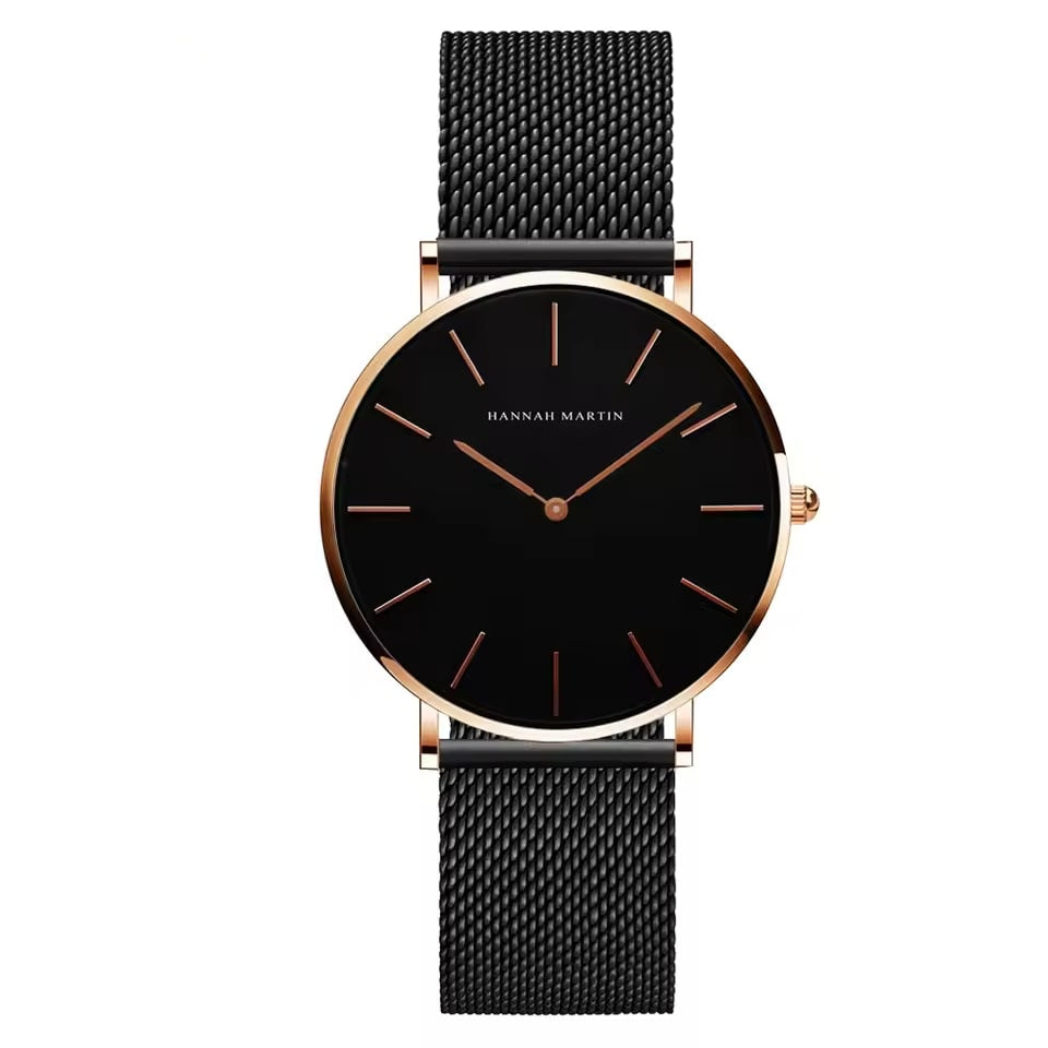 Rose Gold Wristwatch Featuring Quartz Movement