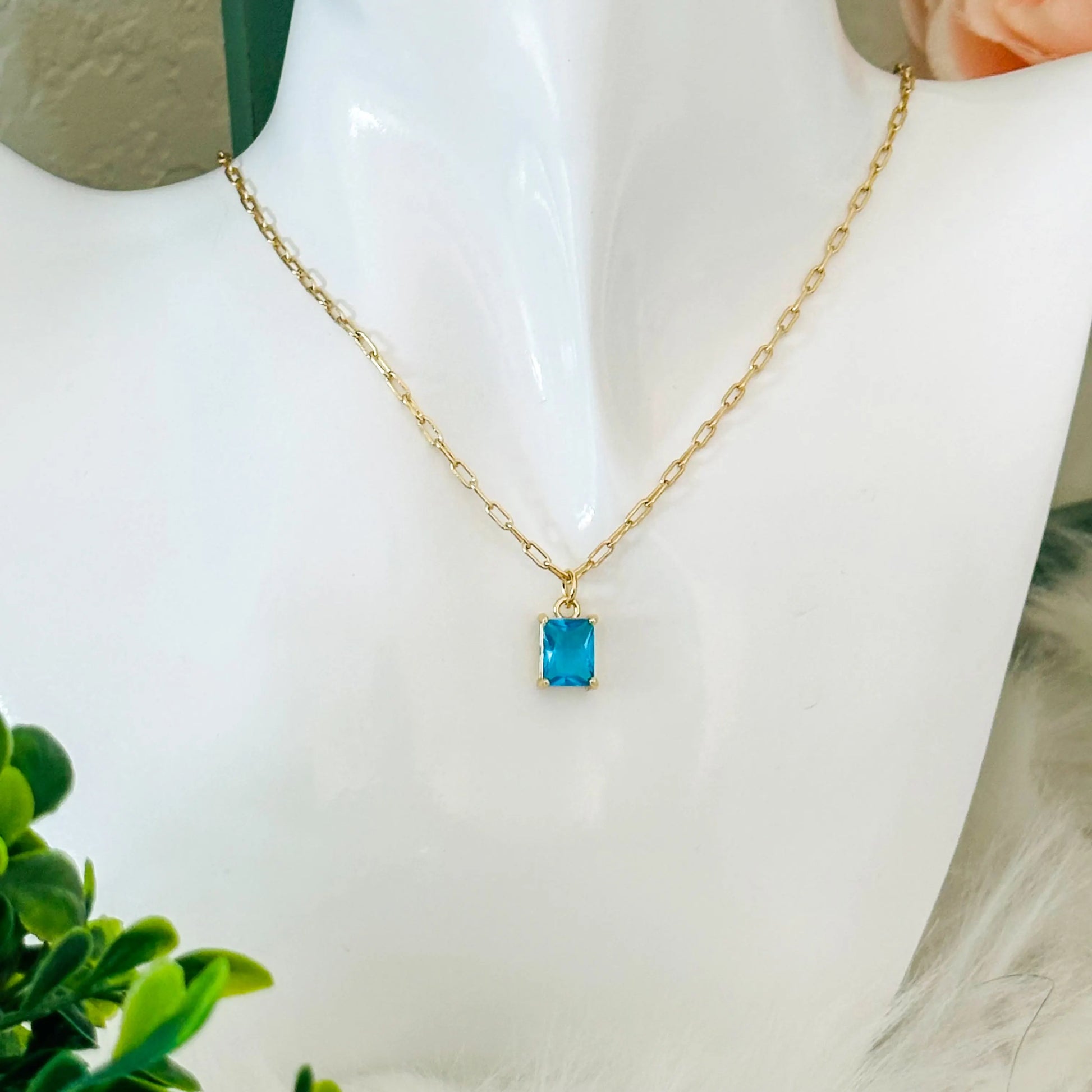 Elegant Blue Topaz Necklace