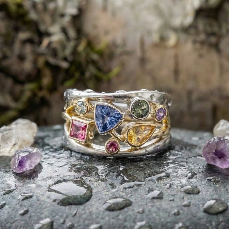 Colorful Gemstone Statement Ring