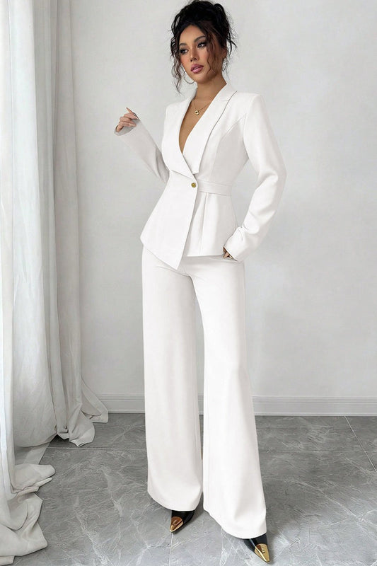 Long Sleeve Two Piece Blazer Pants Set