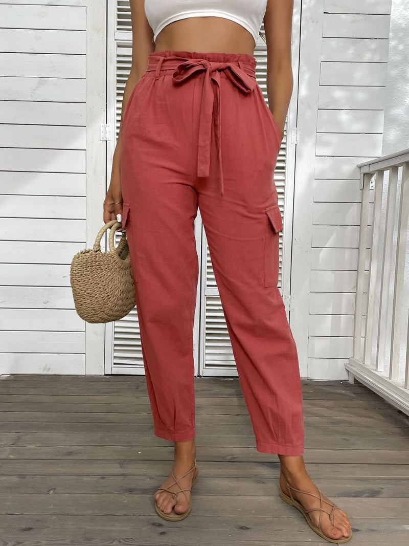 Garnett Linen Pants - Annatto