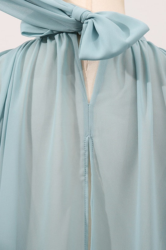 Sweet Irregular Stand Collar Loose Halter Blouse