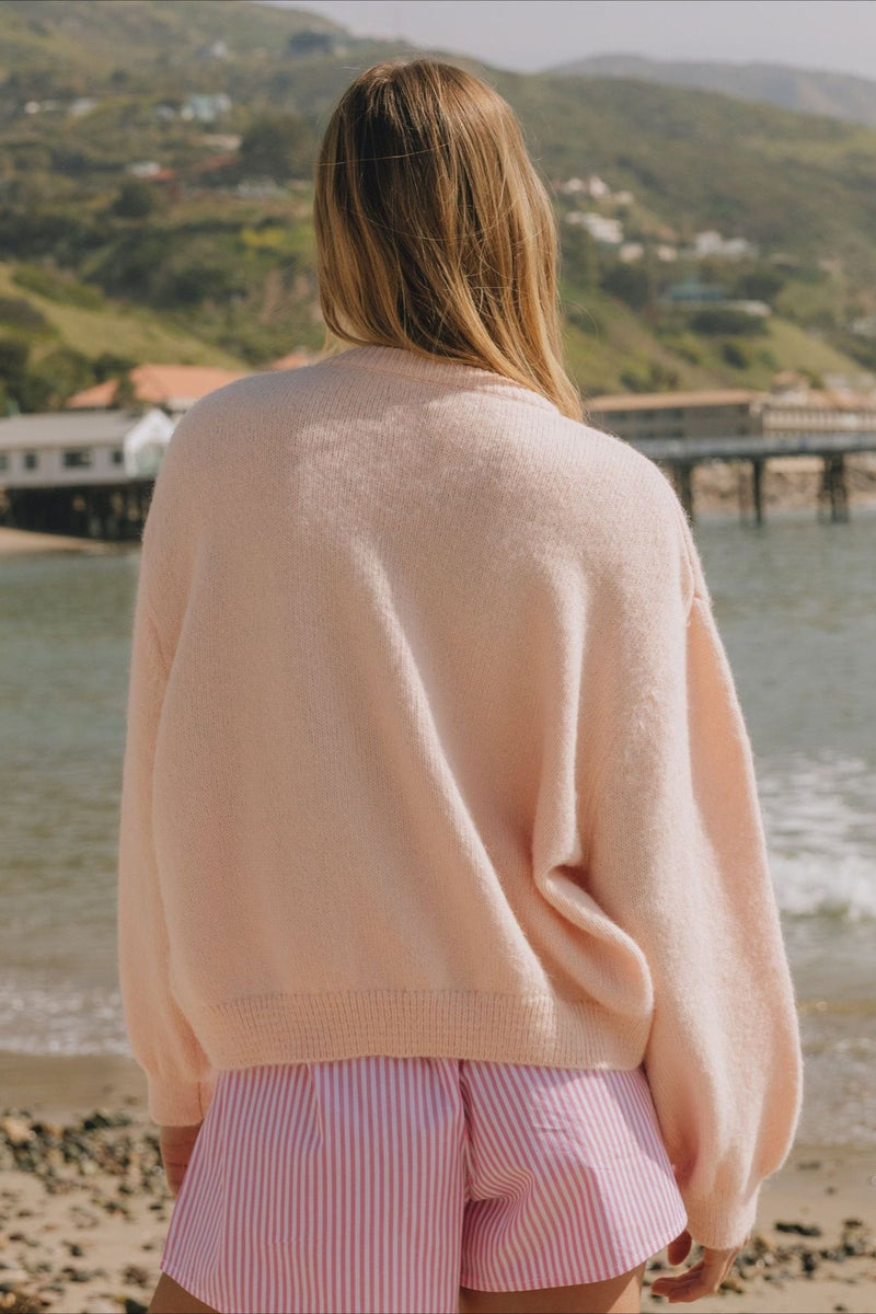 Buttoned Long Sleeve Knit Cardigan