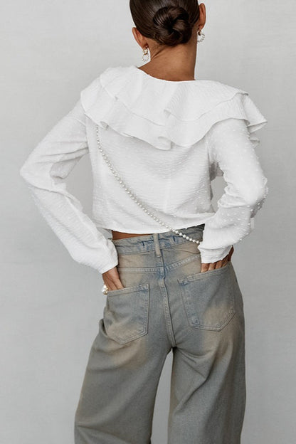 Long Sleeve Crepe Blouse