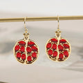 Elegant Ruby Pomegranate Earrings