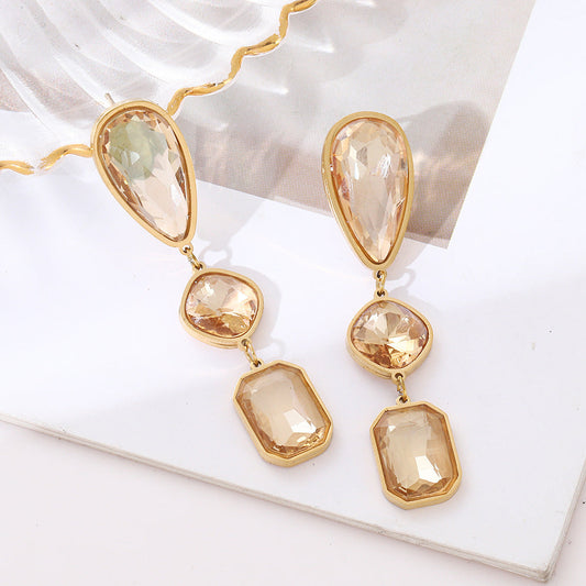 Elegant Champagne Earrings
