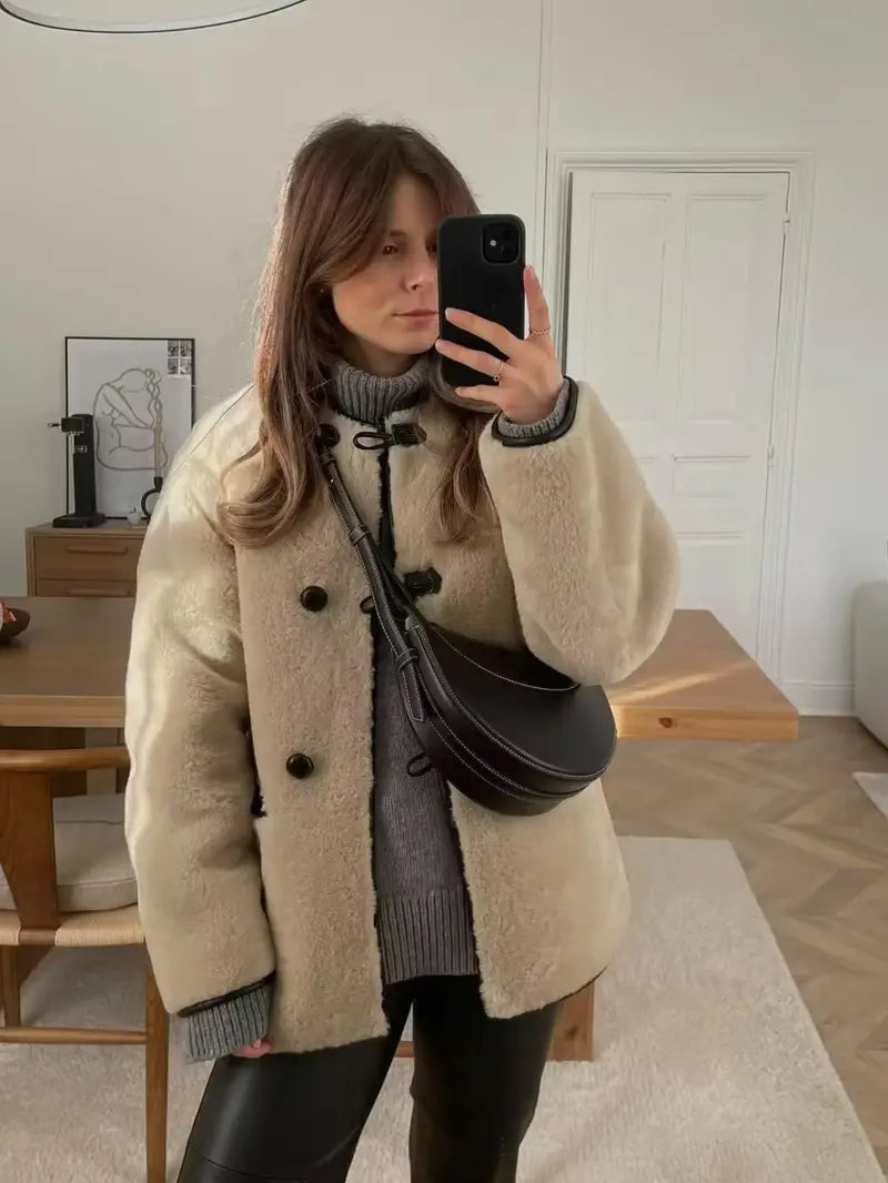 Warm Coat Single-breasted A-line Coat