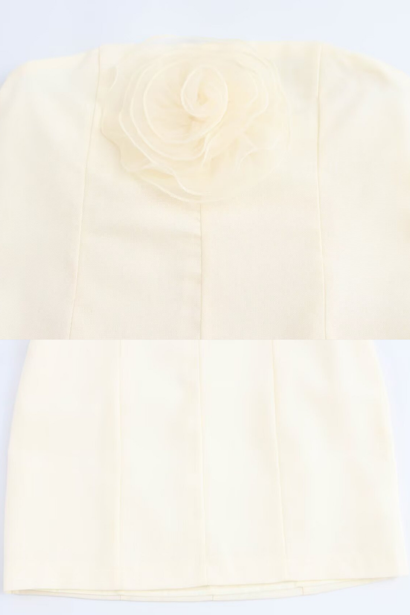Applique Strapless Mini Dress