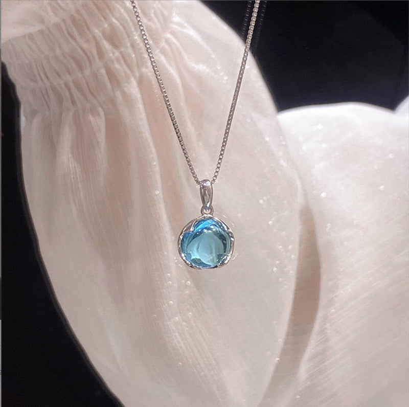 Elegant Blue Topaz Necklace