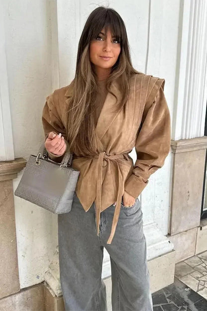 Tie Waist Short Coat