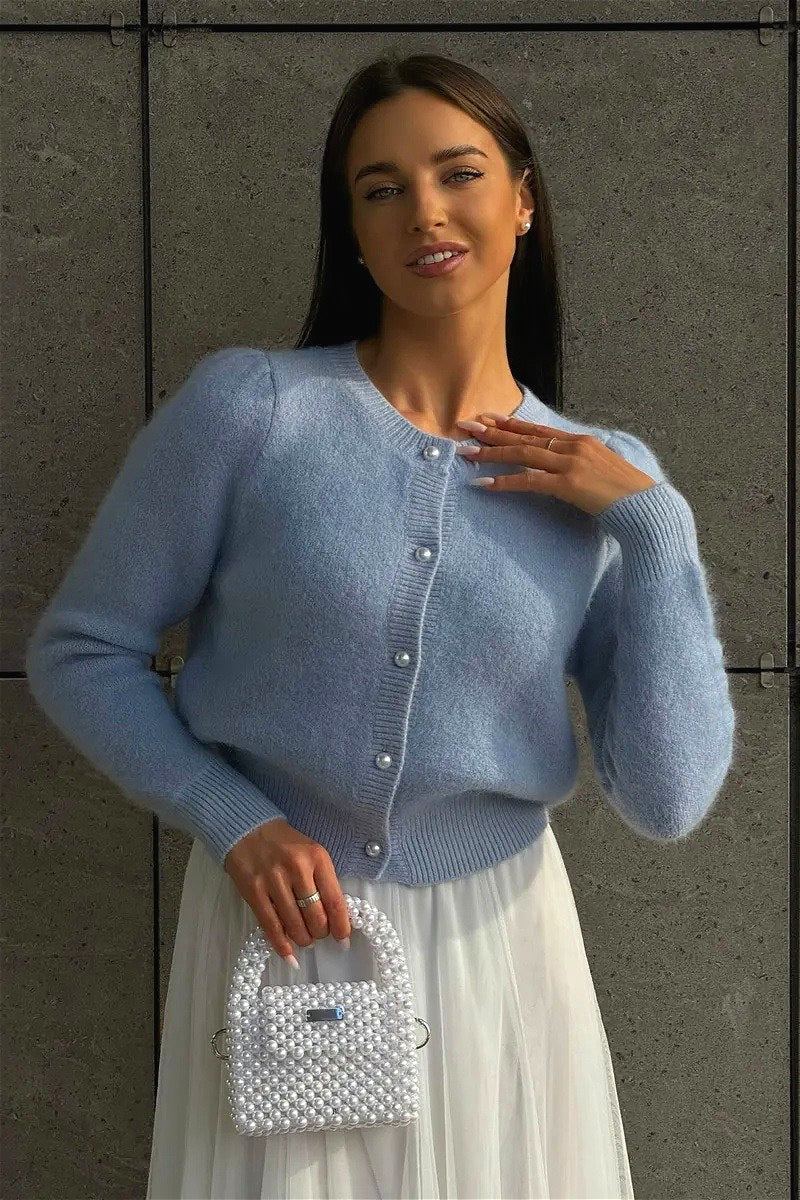 Minimalist Relaxed Long Sleeve Knit Cardigan