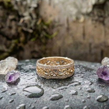 Bright Hollow Gold Ring