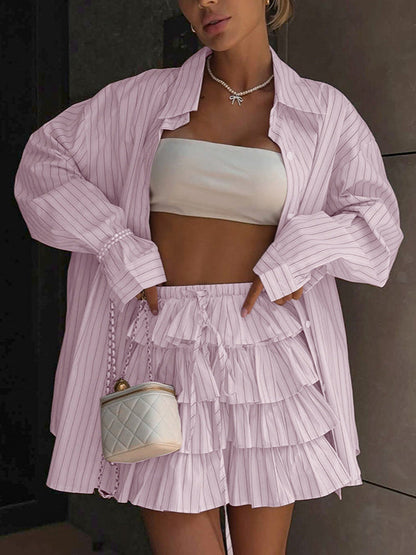 Striped Blouse and Layered Blouse