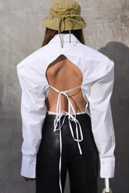 Cutout Back Blouse