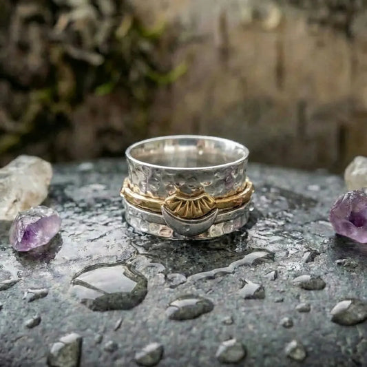 Elegant Moon Statement Ring