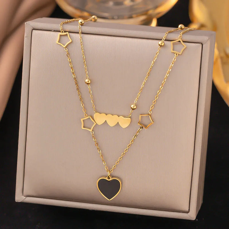 Romantic Gold Heart Necklace