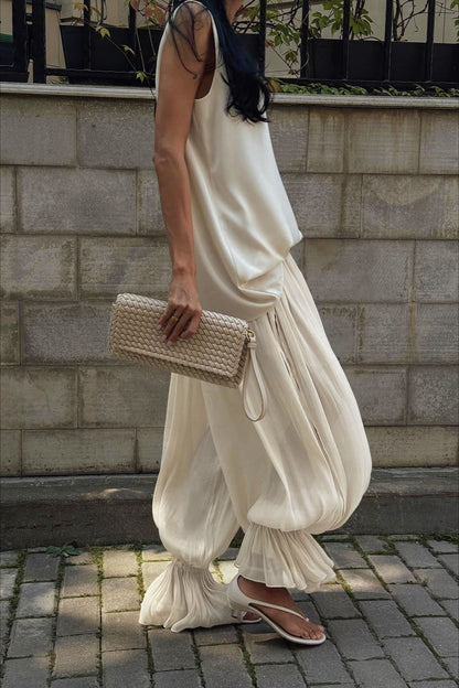 Structured Puff Ankle Pants