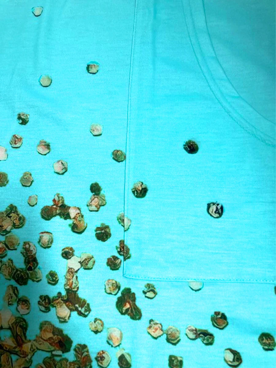 Imitation Denim V Neck Pocket Design ’s T-shirt Dress – Summer Loose Vestidos