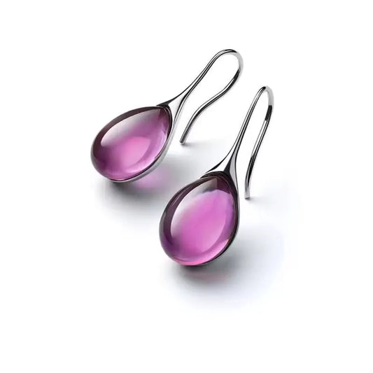 Elegant Amethyst Drop Earrings
