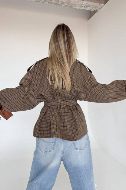 Houndstooth Demure Designer Coat